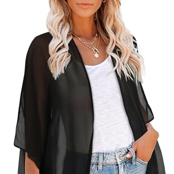 Women's Kimono Swimsuit Coverups Summer Beach Casual Loose Cardigans - Picture 6 of 6